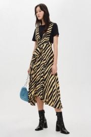 Zebra Print Pinafore Dress at Topshop